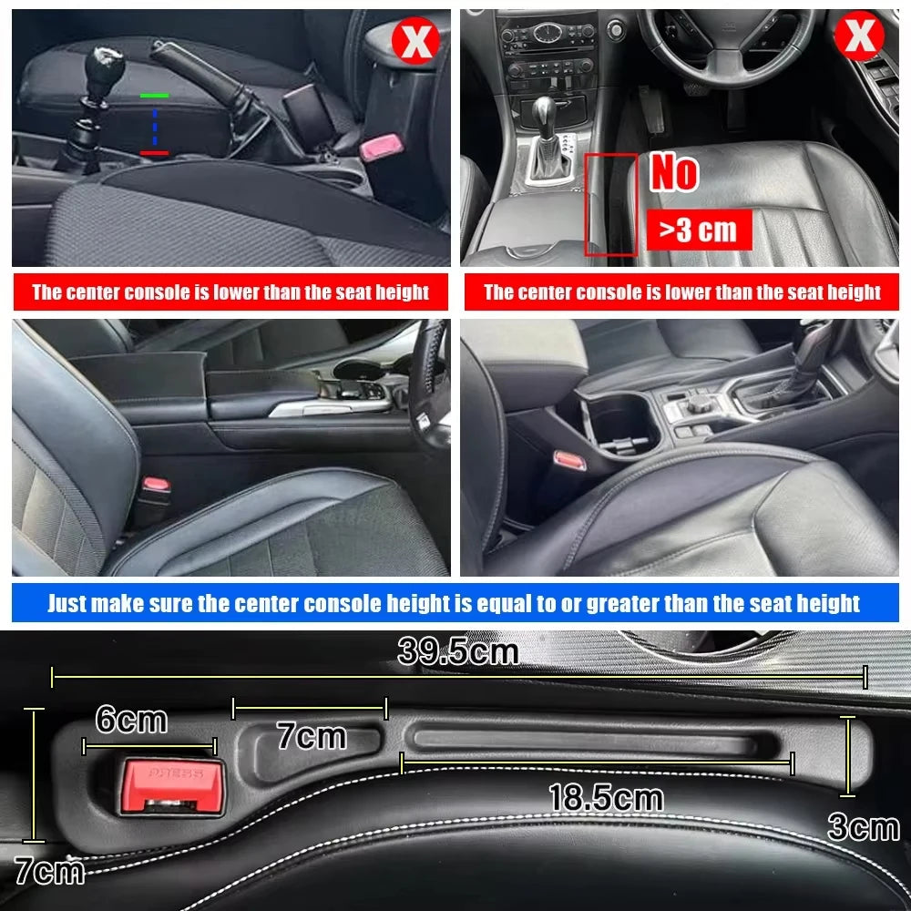 2PCS Car Seat Gap Storage Decoration，Fill the gaps of the Car seats，Prevent items from falling Auto Accessories Trim Strips