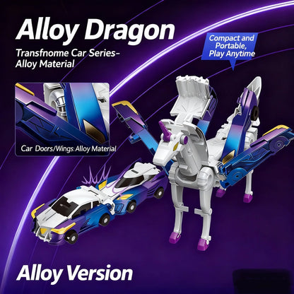 Car God Quick Transformation Toy Dinosaur Flying Dragon Combination Pegasus Unicorn Magnetic Collision Transformation Fun Toy
