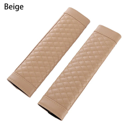 2Pcs Car Safety Seat Belt Cover Universal PU Leather Car Seat Belt Case Protector Shoulder Strap Pads Auto Interior Accessories