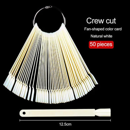 New 50PCS Nail Products Nail Fan Card Polish Card Nail PolishPractice Polish Color Plate MJSK01
