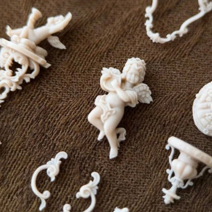 3D Baroque Angel Nail Mold Silicone Nail Art Charms DIY Tool Templates Stamping Plates Manicure Easy DIY Mold for Home Craft