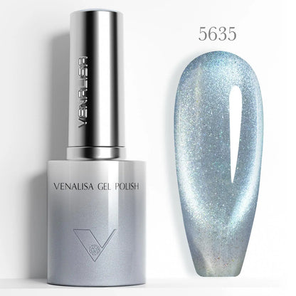 1pc Venalisa 10ml Nail Gel Polish Kit with Soft Texture Round Brush Hema/TPO Free Soak off Sparkle Cat Eye Lacquer Color Palett