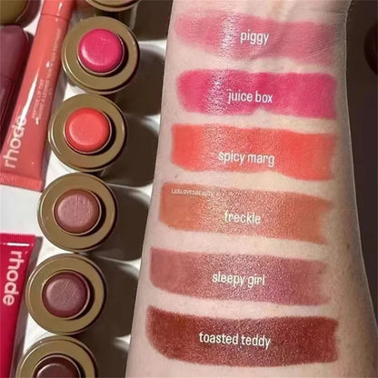 RHODE Skin Balm Jelly Bean Lip Gloss Spicy Marg Juice Box Pocket Blush Stick Non-fading Waterproof Blusher Moisturizing Lipstick