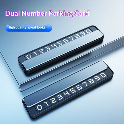 New Double-number Temporary Parking Sign Car Moving Number Plate Creative Hidden Temporary Parking Sign, Car Decoration