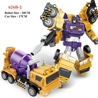 Jinjiang 6 IN 1 Devastator Classic Toys Cool Transformation Action Figure KO GT Truck Excavator Crane Model Robot Boy Adult Gift