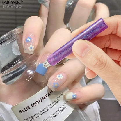 5-Petal Dotting Tool Flower Creator DIY Nail Art 1.8mm Fine Tip Rhinestone Pickers Glitter Handle Manicure Nail Tools Brushes