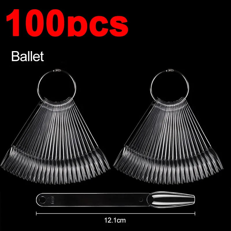 New 50PCS Nail Products Nail Fan Card Polish Card Nail PolishPractice Polish Color Plate MJSK01