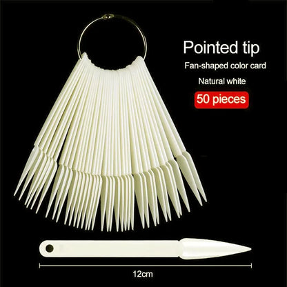New 50PCS Nail Products Nail Fan Card Polish Card Nail PolishPractice Polish Color Plate MJSK01