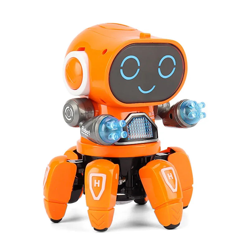 Kids Glow Music Educational Toy Electric Pet Cute LED Light Musical Dancing Robot Baby Learn To Climb Toy Children Birthday Gift