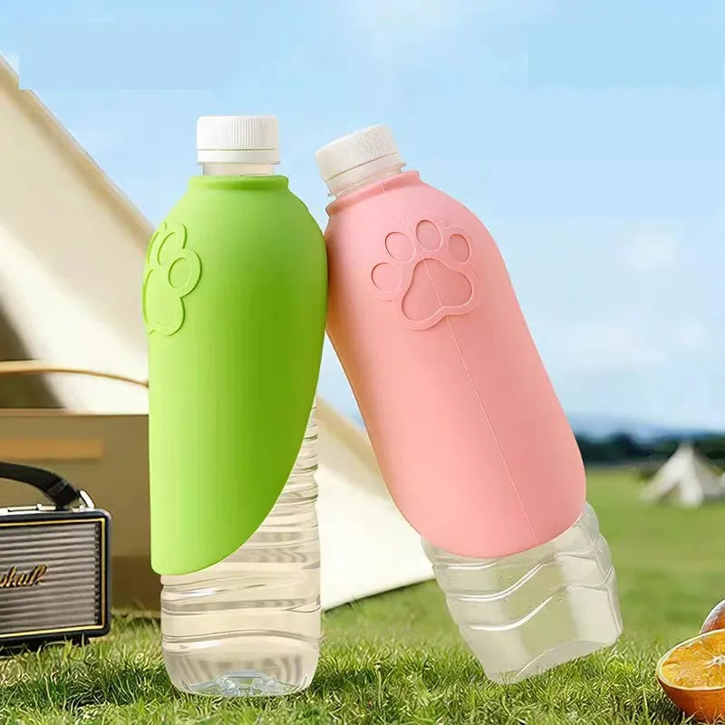Universal Dog Cat Drinking Bowl Outdoor Feeding Water Portable Drinking Cup Pet Foldable Water Dispenser Interchangeable Bottle