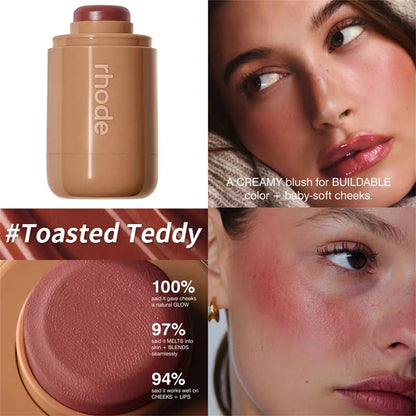 RHODE Skin Balm Jelly Bean Lip Gloss Spicy Marg Juice Box Pocket Blush Stick Non-fading Waterproof Blusher Moisturizing Lipstick