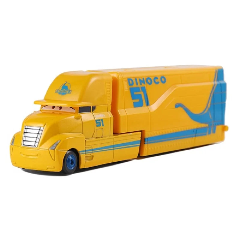 Pixar Cars Truck Anime Figure Sage VanDerSpin Model Car 1/55 Die Casting Container Trucks Racing Toys Children's Birthday Gifts