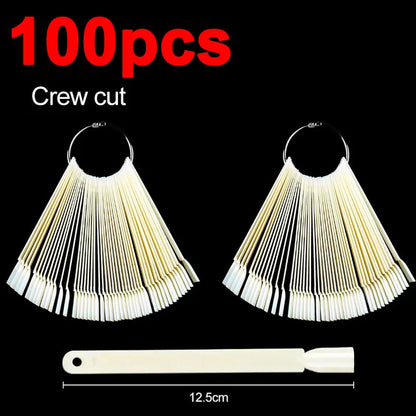 New 50PCS Nail Products Nail Fan Card Polish Card Nail PolishPractice Polish Color Plate MJSK01