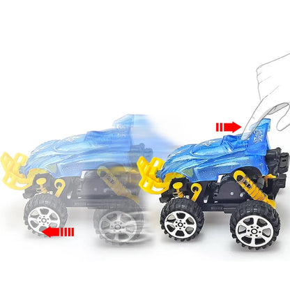 Children's Educational Toys Mini Plastic Buggy Vehicles Pull Back Diecast Car Model Simulated Transparent Sports Car Toys Gift