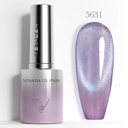 1pc Venalisa 10ml Nail Gel Polish Kit with Soft Texture Round Brush Hema/TPO Free Soak off Sparkle Cat Eye Lacquer Color Palett