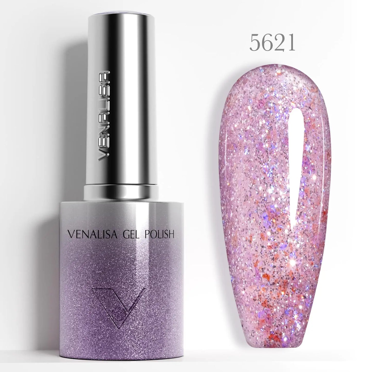 1pc Venalisa 10ml Nail Gel Polish Kit with Soft Texture Round Brush Hema/TPO Free Soak off Sparkle Cat Eye Lacquer Color Palett