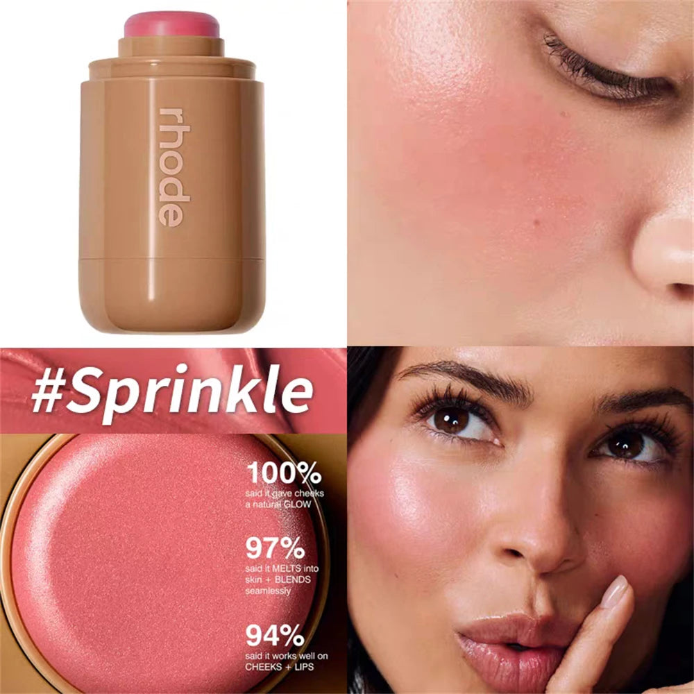 RHODE Skin Balm Jelly Bean Lip Gloss Spicy Marg Juice Box Pocket Blush Stick Non-fading Waterproof Blusher Moisturizing Lipstick
