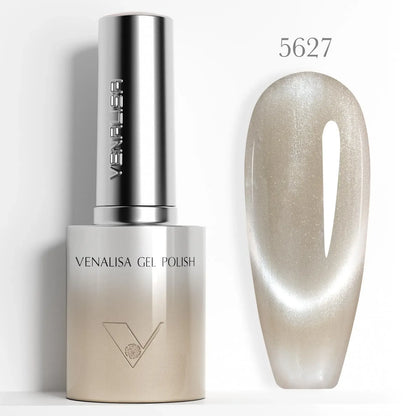 1pc Venalisa 10ml Nail Gel Polish Kit with Soft Texture Round Brush Hema/TPO Free Soak off Sparkle Cat Eye Lacquer Color Palett