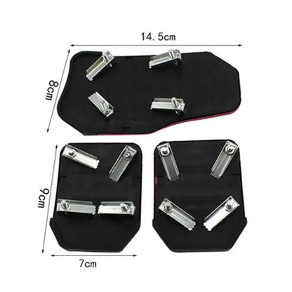 New 2Pcs/3Pcs/set Universal Non-Slip Aluminum Manual Transmission Car Pedal Cover Set Kit Pedali Red/Blue/Silver Car Accessories