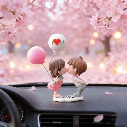Cute Cartoon Couples Car Decoration Accessories Romantic Figurines Balloon Ornament Auto Interior Dashboard Accessories Gifts
