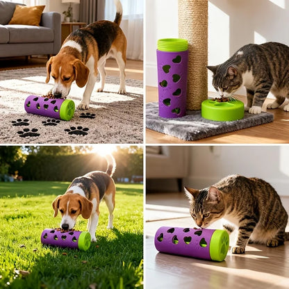 Interactive Detachable Pet Slow Feeder Treat Dispenser | Bite-Resistant Chew Toy for Dogs & Cats, Indoor-Outdoor Use
