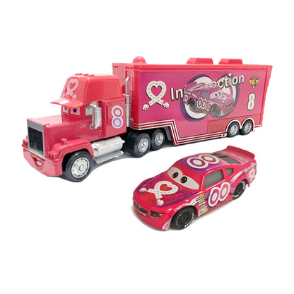 Disney Pixar Cars Number Truck No. 36, 43, 79,82 Lightning McQueen Container Truck Set 1/55 Ratio Die Casting Model Car Toy Gift