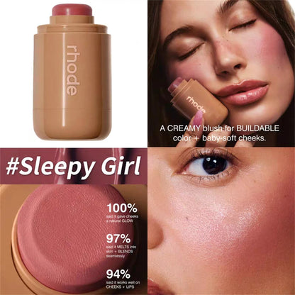 RHODE Skin Balm Jelly Bean Lip Gloss Spicy Marg Juice Box Pocket Blush Stick Non-fading Waterproof Blusher Moisturizing Lipstick