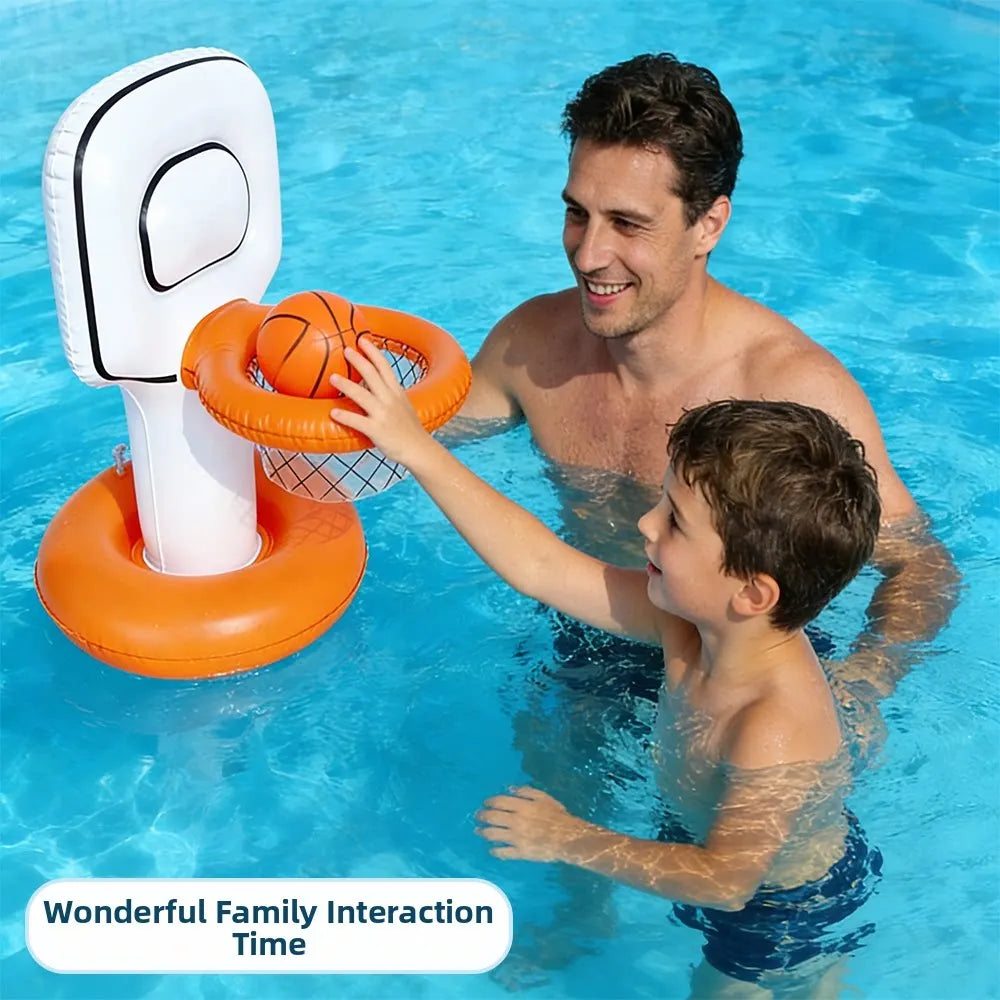 Inflatable Water Basketball Hoop Pool Floating Shooting Game Toy Kids Summer Outdoor Party Play Water Throw Game