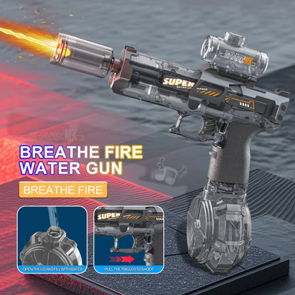 HUIQIBAO Summer Automatic Electric Water Gun Pulse Water Gun Fights Toy Water Outdoor Beach Swimming Pool Toys for Adult