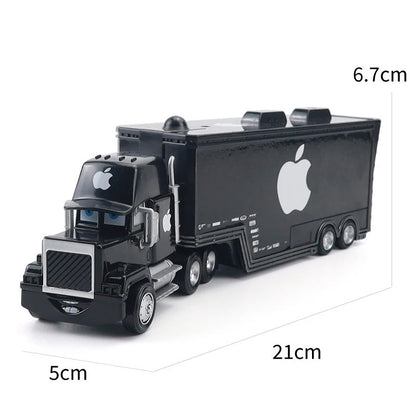 Pixar Cars Truck Anime Figure Sage VanDerSpin Model Car 1/55 Die Casting Container Trucks Racing Toys Children's Birthday Gifts