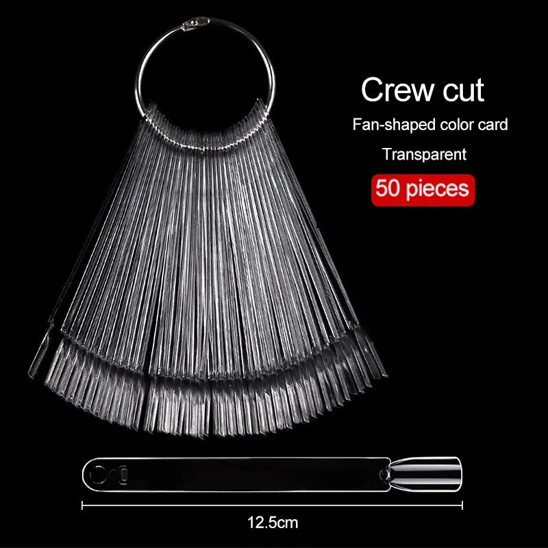 New 50PCS Nail Products Nail Fan Card Polish Card Nail PolishPractice Polish Color Plate MJSK01