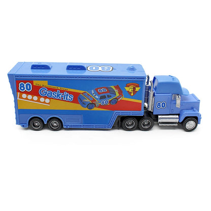 Pixar Cars Truck Anime Figure Sage VanDerSpin Model Car 1/55 Die Casting Container Trucks Racing Toys Children's Birthday Gifts