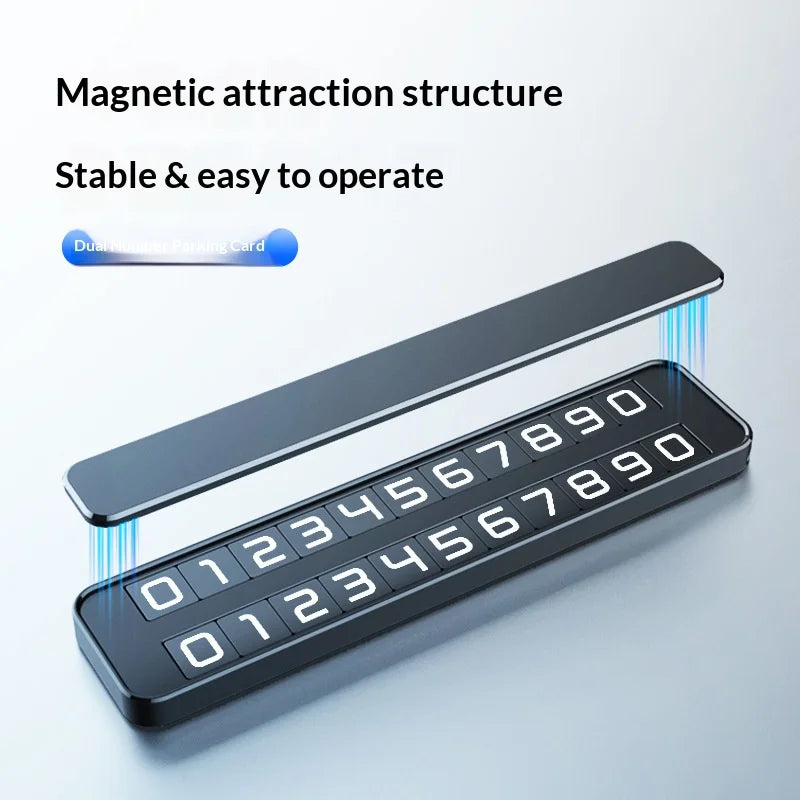 New Double-number Temporary Parking Sign Car Moving Number Plate Creative Hidden Temporary Parking Sign, Car Decoration