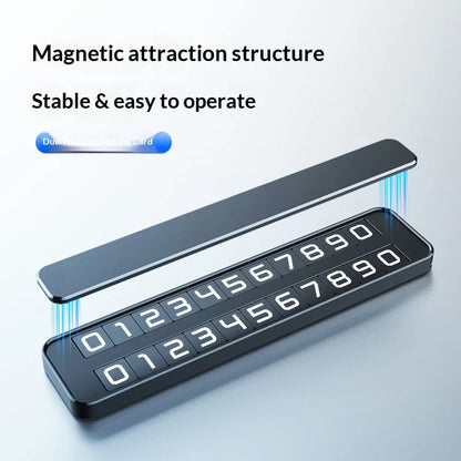 New Double-number Temporary Parking Sign Car Moving Number Plate Creative Hidden Temporary Parking Sign, Car Decoration