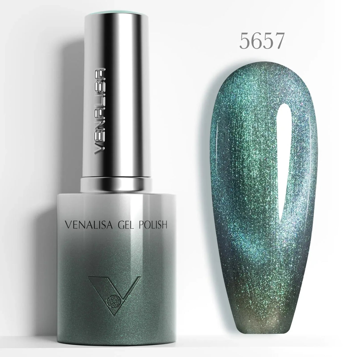 1pc Venalisa 10ml Nail Gel Polish Kit with Soft Texture Round Brush Hema/TPO Free Soak off Sparkle Cat Eye Lacquer Color Palett