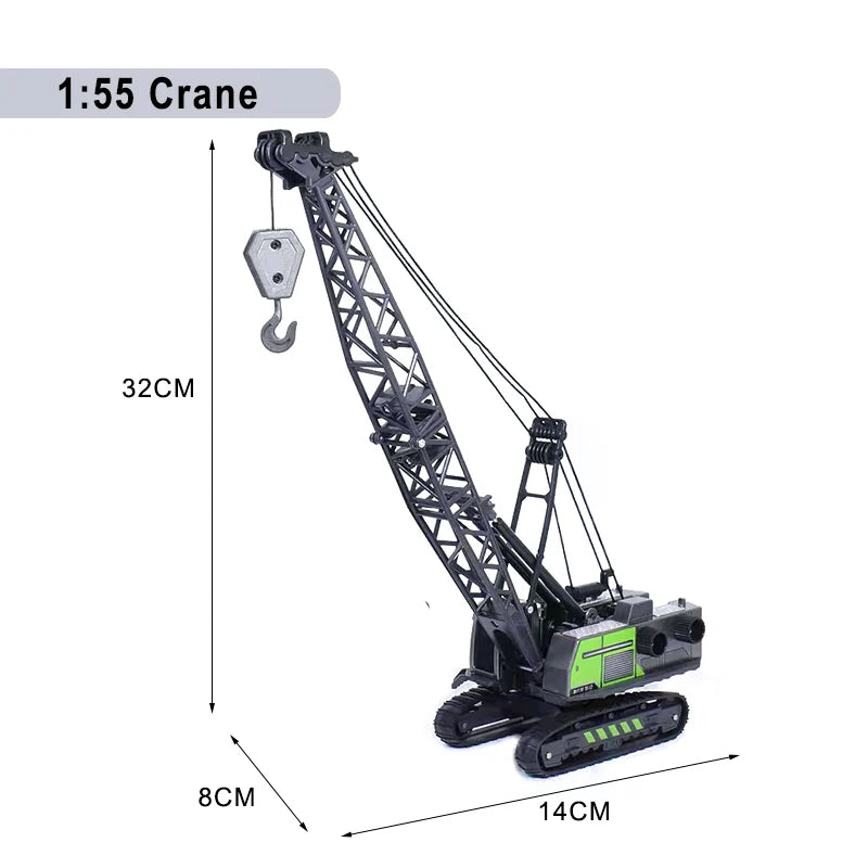 Engineering Diecast Toys for Boys Alloy+Plastic Tractor Excavator Backhoe Crane Bulldozer Kids Truck Children Vehicle Model Gift