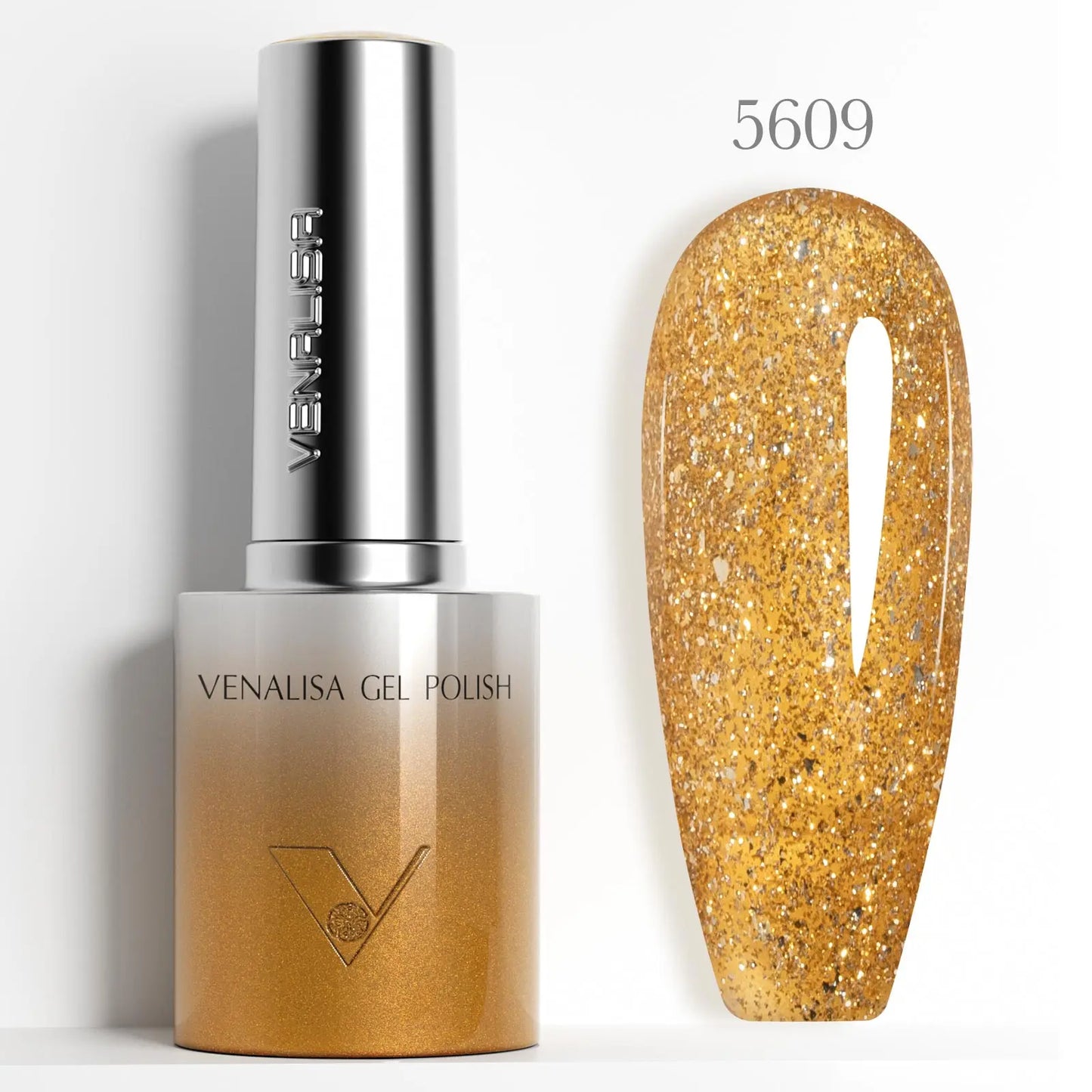1pc Venalisa 10ml Nail Gel Polish Kit with Soft Texture Round Brush Hema/TPO Free Soak off Sparkle Cat Eye Lacquer Color Palett