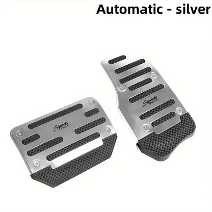 New 2Pcs/3Pcs/set Universal Non-Slip Aluminum Manual Transmission Car Pedal Cover Set Kit Pedali Red/Blue/Silver Car Accessories