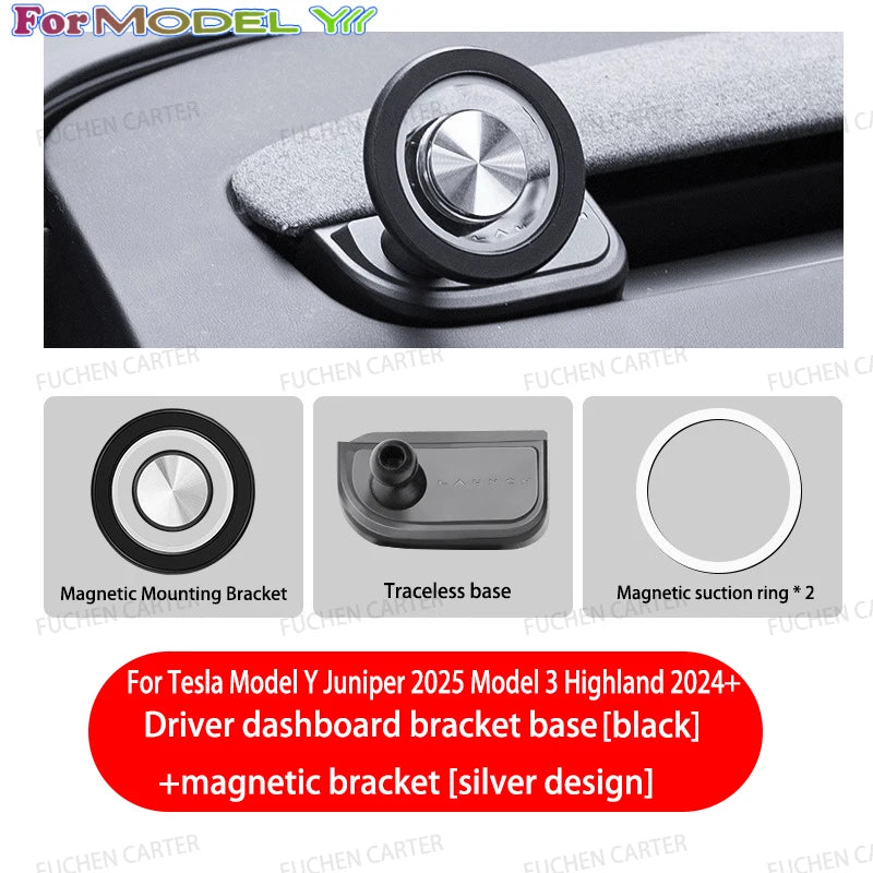 For Tesla Model 3 Y YL Highland Juniper 2026 Strong Magnetic adjustable Car Phone Bracket Vibration Proof Holder Car Accessories