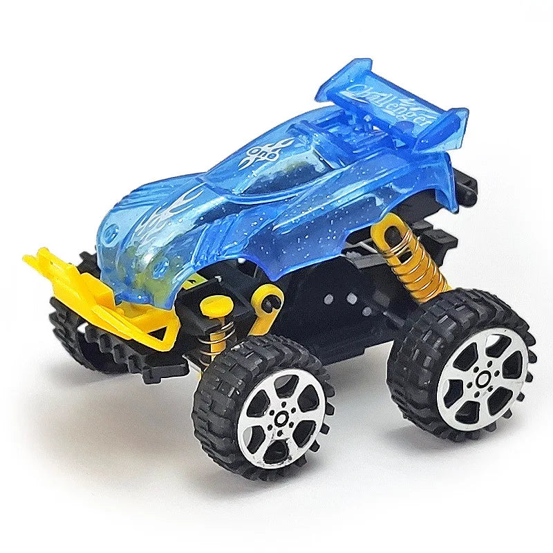 Children's Educational Toys Mini Plastic Buggy Vehicles Pull Back Diecast Car Model Simulated Transparent Sports Car Toys Gift