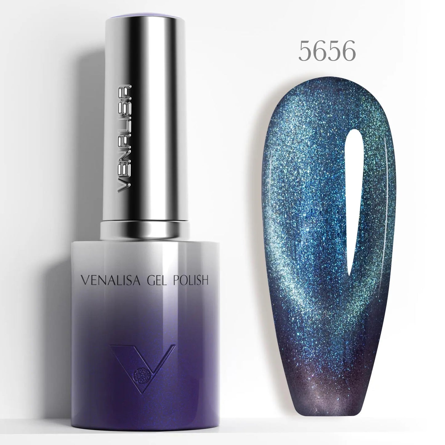 1pc Venalisa 10ml Nail Gel Polish Kit with Soft Texture Round Brush Hema/TPO Free Soak off Sparkle Cat Eye Lacquer Color Palett