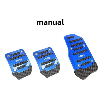 New 2Pcs/3Pcs/set Universal Non-Slip Aluminum Manual Transmission Car Pedal Cover Set Kit Pedali Red/Blue/Silver Car Accessories