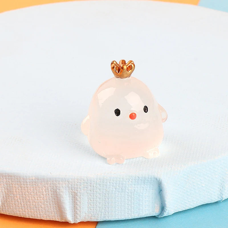 Cute Luminous Chicks Car Ornaments Creative Car Interior Toys Decorations Mini Chicken Decor Ornament Accessories