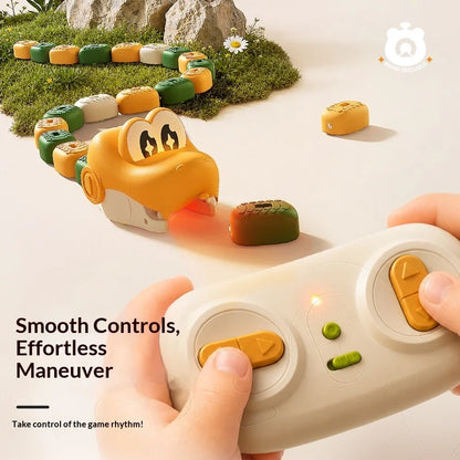 Magnetic RC Greedy Snake Car 2 Players Battle Interactive Toy with Energy Beans Rechargeable Remote Control Car for Boys Gift