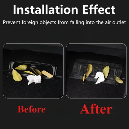 1Set Honeycomb Air Outlet Dust Screen Velcro Seat Vent Protector Prevent Clogging For Tesla Model 3 Y Interior Accessory