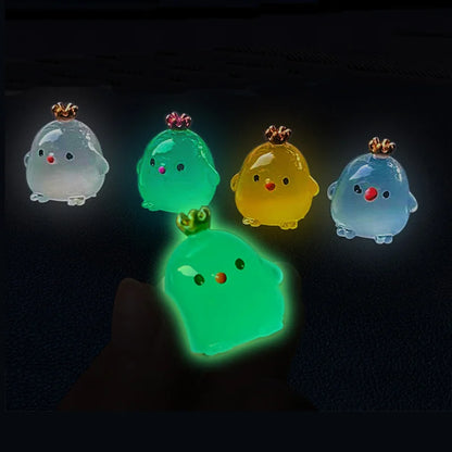 Cute Luminous Chicks Car Ornaments Creative Car Interior Toys Decorations Mini Chicken Decor Ornament Accessories