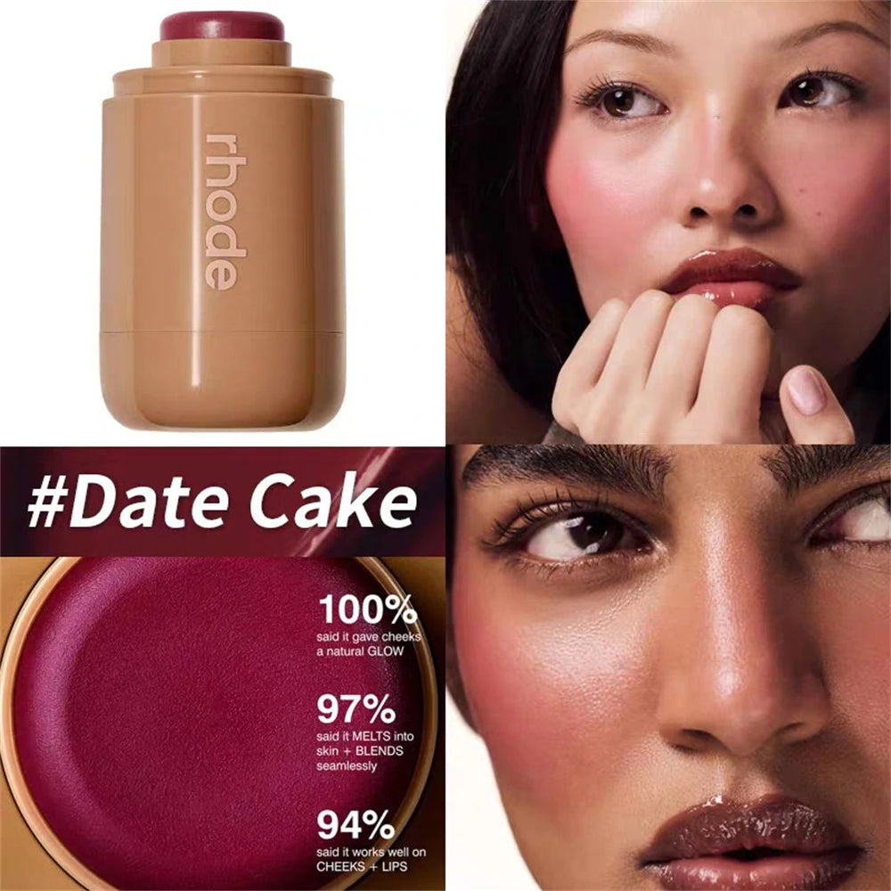 RHODE Skin Balm Jelly Bean Lip Gloss Spicy Marg Juice Box Pocket Blush Stick Non-fading Waterproof Blusher Moisturizing Lipstick