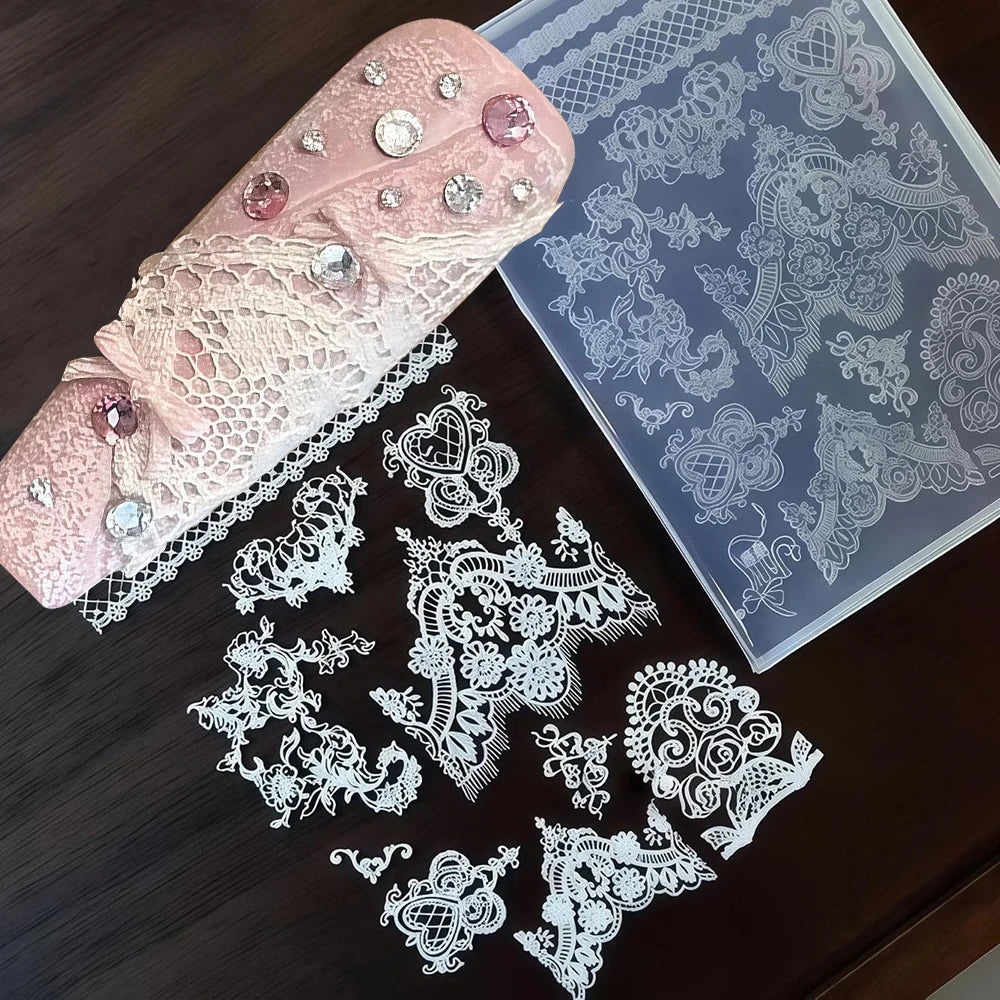 3D Baroque Angel Nail Mold Silicone Nail Art Charms DIY Tool Templates Stamping Plates Manicure Easy DIY Mold for Home Craft