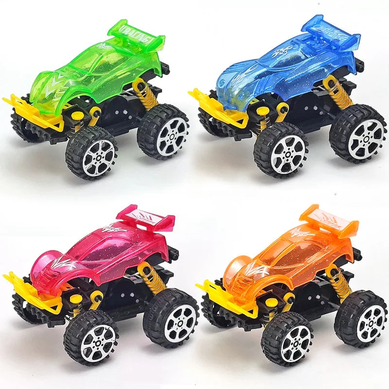 Children's Educational Toys Mini Plastic Buggy Vehicles Pull Back Diecast Car Model Simulated Transparent Sports Car Toys Gift