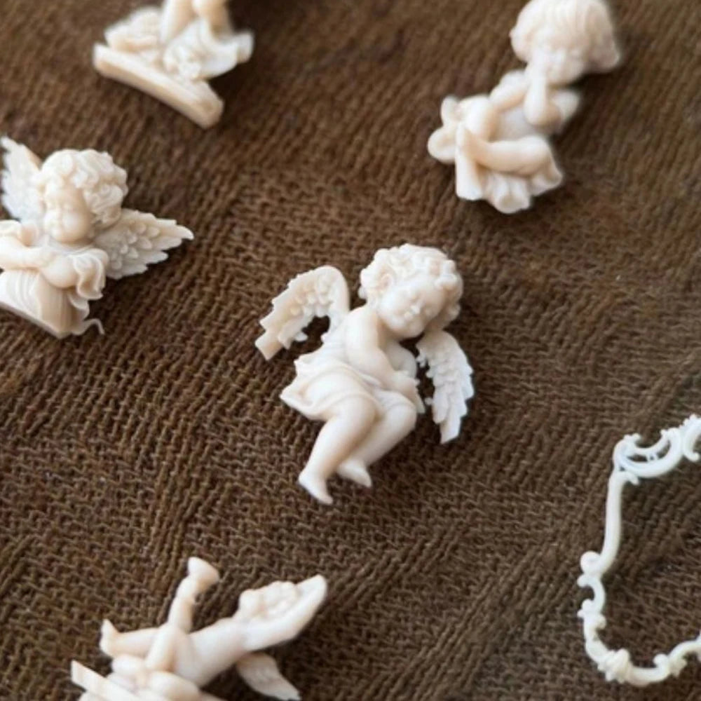3D Baroque Angel Nail Mold Silicone Nail Art Charms DIY Tool Templates Stamping Plates Manicure Easy DIY Mold for Home Craft